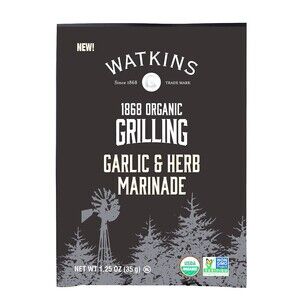 Lot of 5 Watkins Organic Grilling Marinade, Garlic &Herb Marinade Packs Sealed